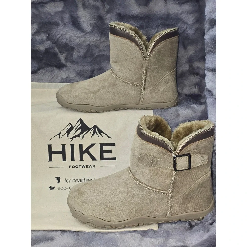 NWT Hike Footwear‎ Cozely Barefoot Boots Tan Faux Fur Lined EU 41/ US 10